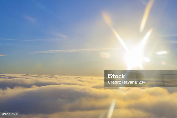 High Above The Clouds Close To Sun Stock Photo - Download Image Now - 2015, Above, Air Vehicle