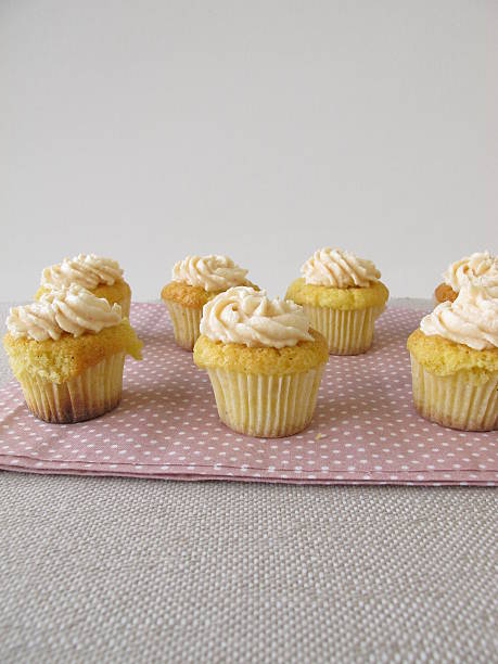 istock Gluten free cupcakes with cream cheese topping 492983600