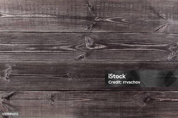 Background Of Wooden Planks Black Color Stock Photo - Download Image Now - Textured, Textured Effect, Wood - Material