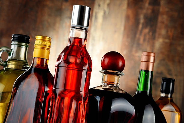 istock Bottles of assorted alcoholic beverages 492992484