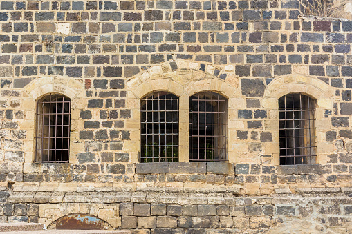 Basalt Window Traditional Window In Basalt Stone Wall Stock Photo - Download Image ...