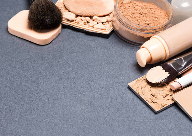 istock Makeup products to even out skin tone and complexion background 493018572