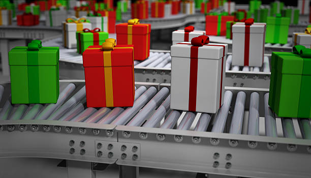 Christmas Presents on Conveyor Belts