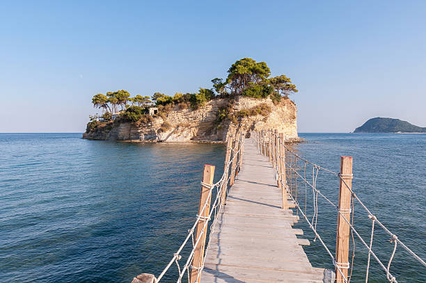 istock Bridge to Cameo Island, Zakynthos, Greece 493022022