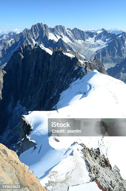 Mountain Ridge Stock Photo - Download Image Now - 2015, Aiguille de Midi, Chamonix