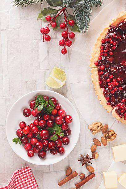 cottura con mirtilli - jellied cranberries foto e immagini stock