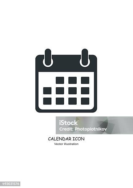 Icône Du Calendrier Dans Un Design De Style Vecteur Vecteurs libres de droits et plus d'images vectorielles de Icône