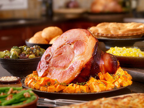 Ham Dinner with All the Fixings -Photographed on Hasselblad H3D2-39mb Camera
