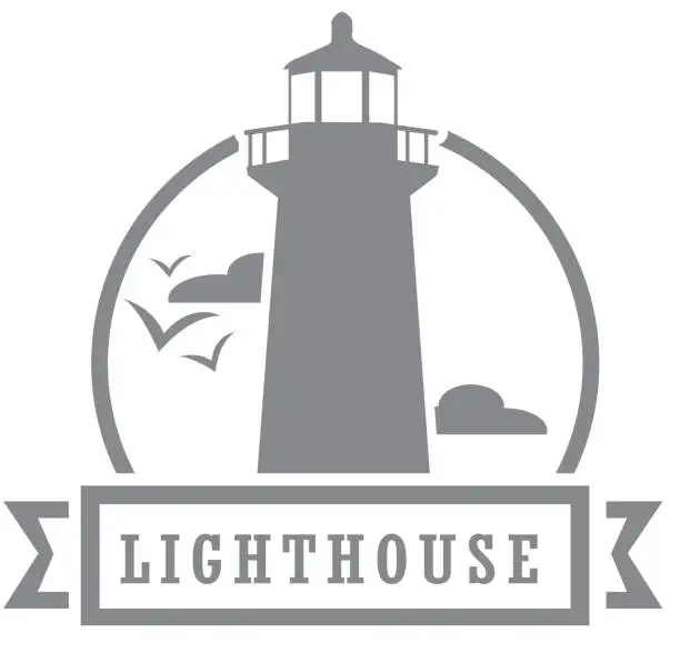 Vector illustration of Royalty free lighthouse icon