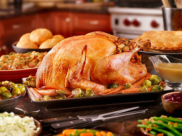 istock Turkey Dinner with Stuffing and All the Fixings 493052932