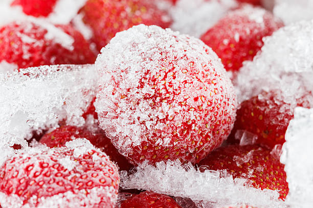 istock Strawberries, frozen for long term storage of ice. 493055740