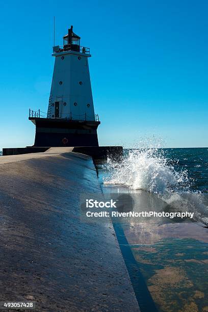 Ludingtons North Breakwater Lighthouse Stock Photo - Download Image Now - Ludington - Michigan, Photography, 2015