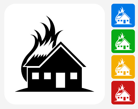 Ilustración de Icono Casa Diseño Gráfico Plana De Incendios y más Vectores  Libres de Derechos de 2015 - 2015, Accidentes y desastres, Agente de  seguros - iStock