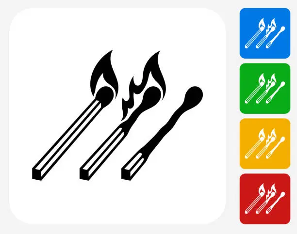 Vector illustration of Matches Icon Flat Graphic Design