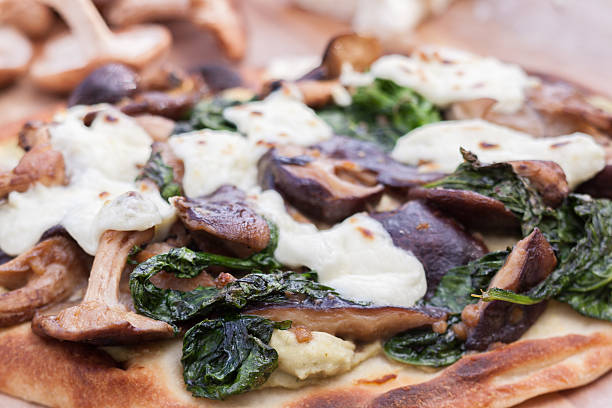 istock Fresh gourmet flatbread pizza with healthy ingredients 493060300