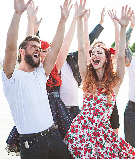 istock Group of Friends Dancing Outside 493060306
