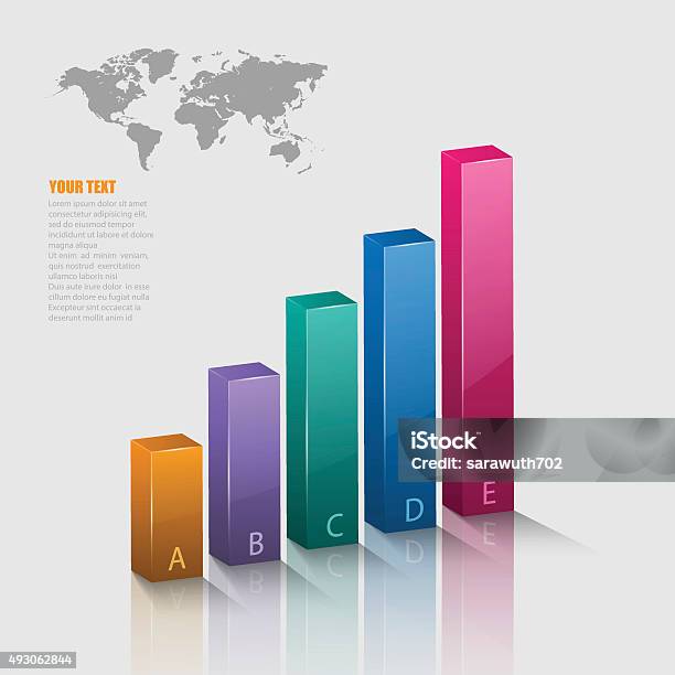 Vector Illustration Of 3d Graph Stock Illustration - Download Image Now ...