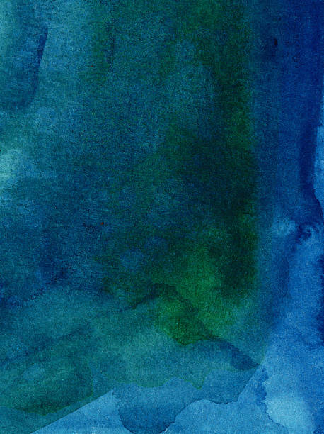 istock Hand painted dark turquoise colored painting 493065374
