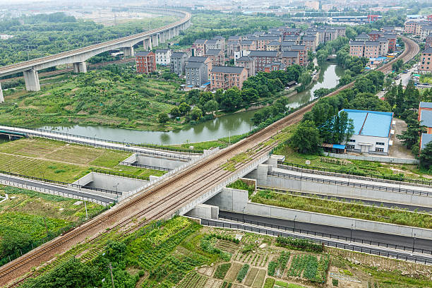 istock Hangzhou suburbs aerial view， in China 493065758