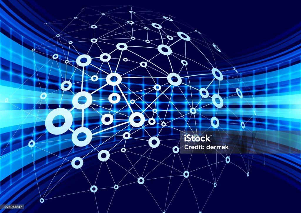 Comms Tech Computer Background Communications Technology Stock Illustration - Download Image Now ...