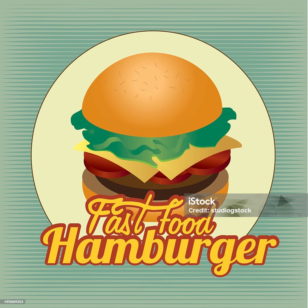Etykieta burger - Grafika wektorowa royalty-free (Bez ludzi)