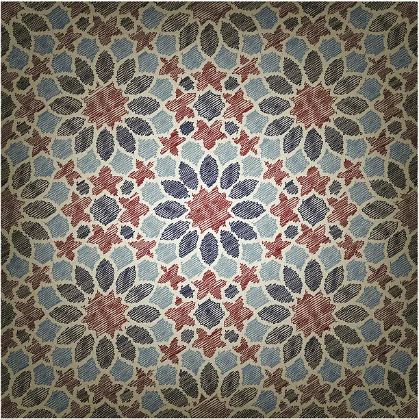 Vector illustration of Islamic Modern Tile