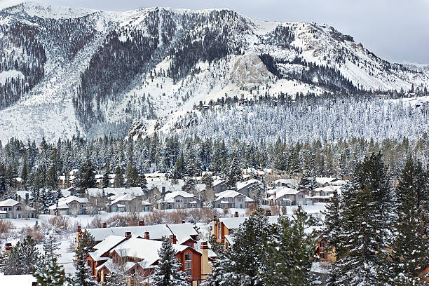 istock Homes and Mountains with Snow 493069575