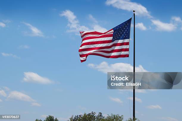 American Flag Stock Photo - Download Image Now - American Flag, Blowing, Blue