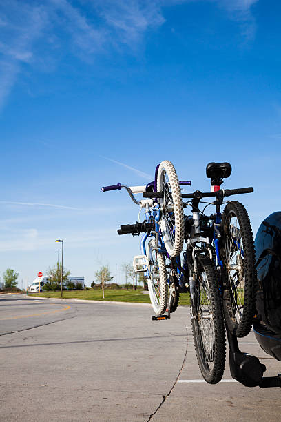 Bicycles on car bike rack