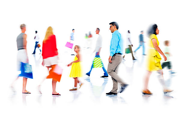 istock Group of Diverse Busy People Shopping 493074985