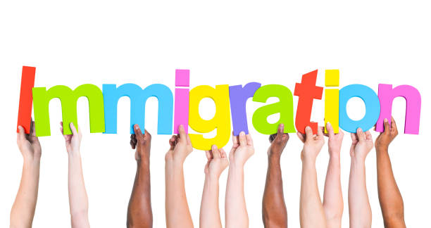 istock Diverse Hands Holding the Word Immigration 493075007