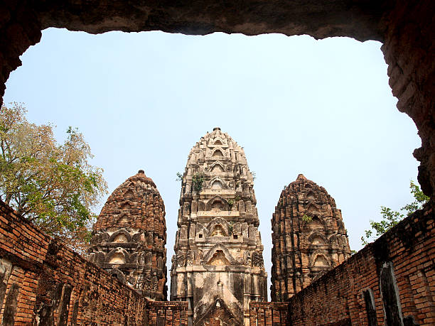 istock Temple Buddha Statue  in Sukhothai Historical Park,Thailand 493075491