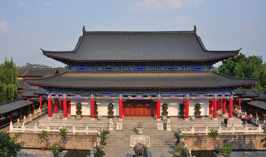 Aerial photography of temples and ancient buildings in Jiangxi, China