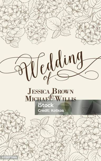 Wedding Invitation Card Stock Illustration - Download Image Now - 2015, Art, Art And Craft