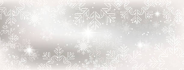 istock Winter wallpaper with snow, snowflakes and glowing stars. 493082006