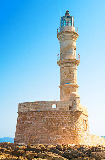 istock Historical Venetian lighthouse in Chania, Crete. 493082326