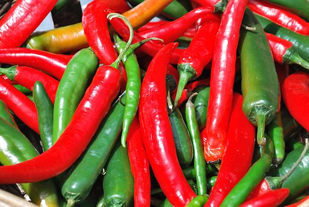 istock Red and Green Chillies 493082364