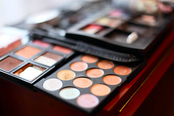 istock Palette of colorful eye shadows 493082796