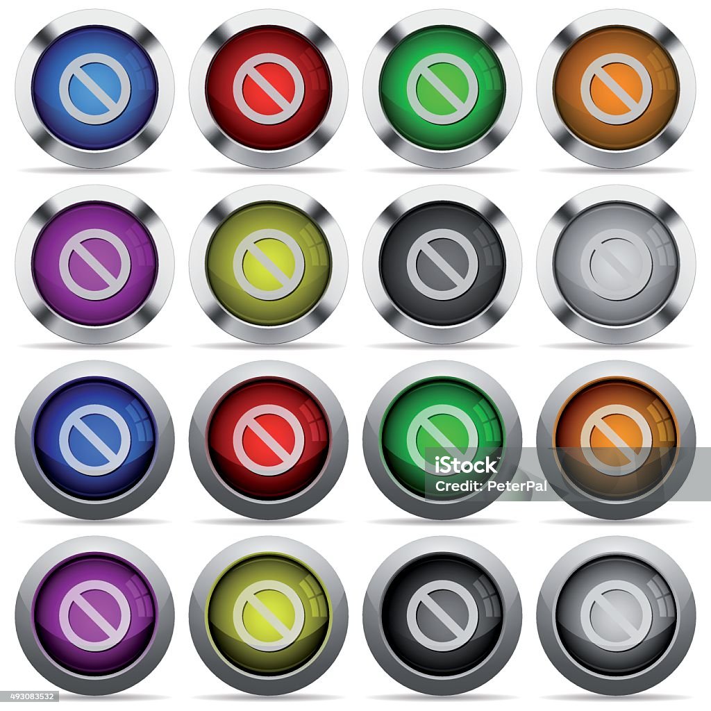 Blocked Button Set Stock Illustration - Download Image Now - 2015 ...