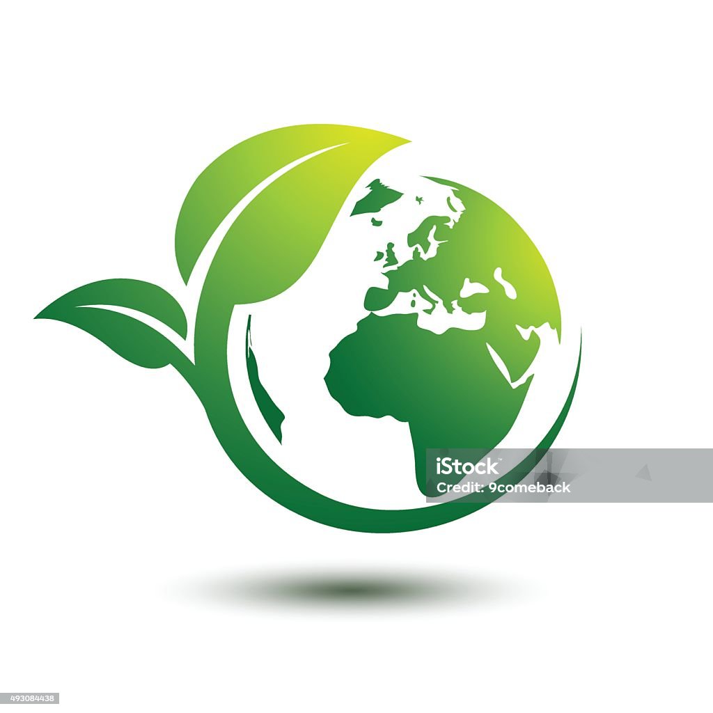 Green earth Green earth concept with leaves,vector illustration Environmental Conservation stock vector