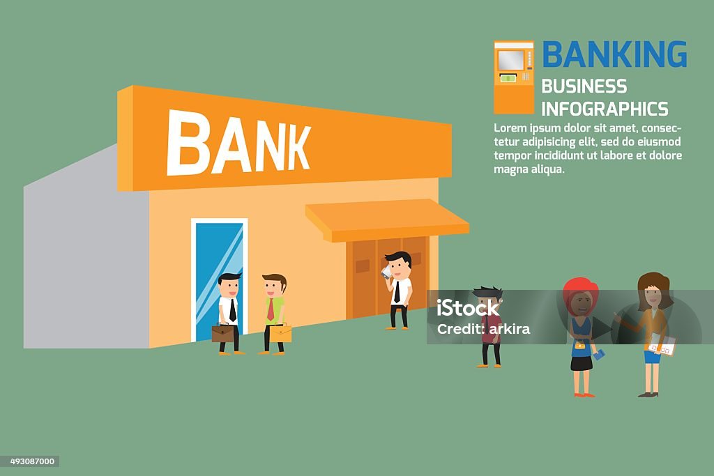 Basic Banking Graphics Banking Infographics Elements Vector Illustration Stock Illustration ...