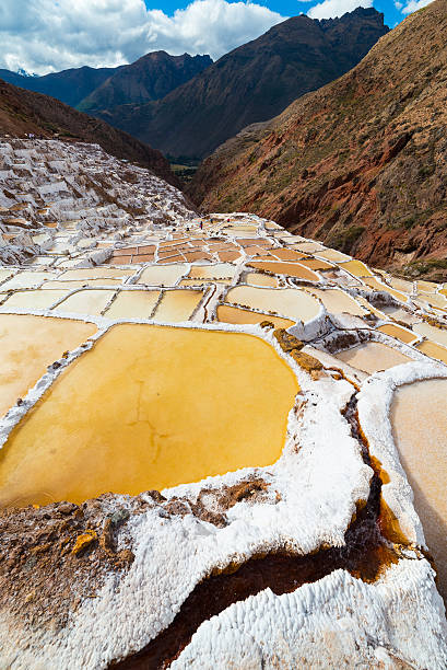 istock Glowing white salt pans on the Peruvian Andes 493087758