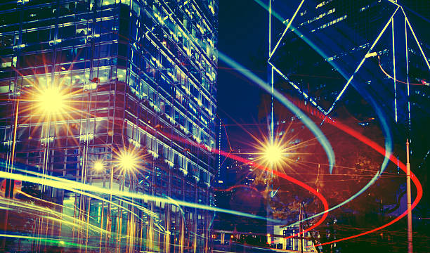 istock Night View of Blurry Lights in a City Concept 493089104