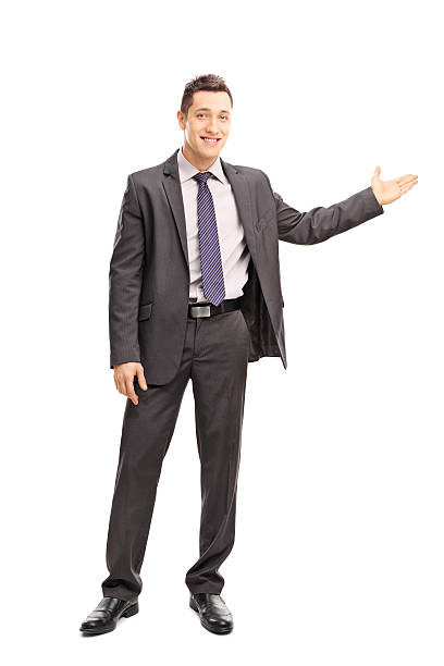 istock Cheerful businessman gesturing with his hand 493106086