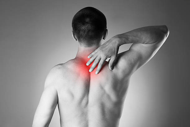 istock Man with backache. Pain in the human body 493110000