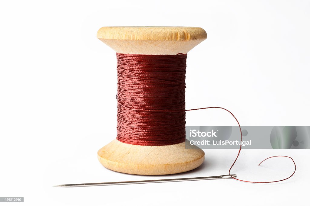 Needle And Red Line Stock Photo - Download Image Now - Cut Out ...