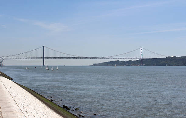 istock Bridge and Tagus River, Lisbon, Portugal 493113980
