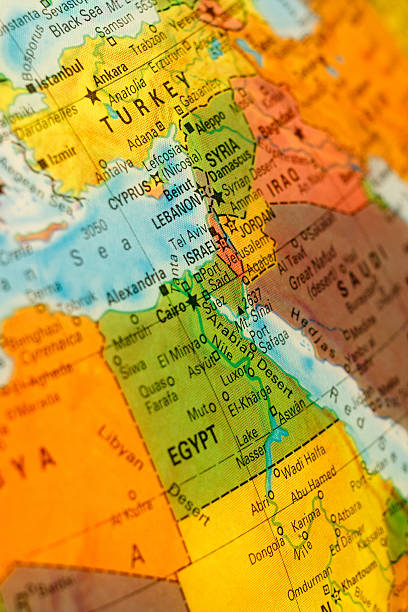 istock Map of Israel and Lebanon 493114876
