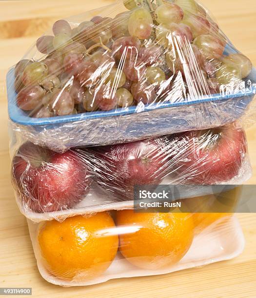 Fruits In Packages Stock Photo - Download Image Now - 2015, Apple - Fruit, Box - Container