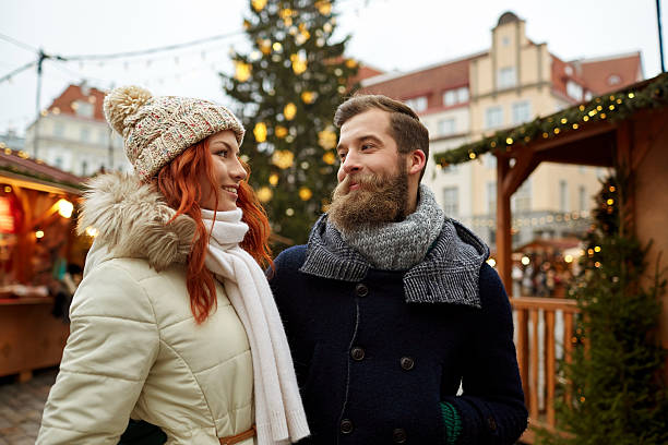 istock happy couple walking in old town 493118342
